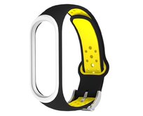 Náhradní náramek Mi band 3/4 EF - Černo-Žluto-Bílá -