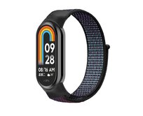 Náhradní náramek SportNylon Mi band 8 - Černo-Modro-Fialová -