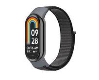 Náhradní náramek SportNylon Mi band 8 - Šedo-Stříbrná -