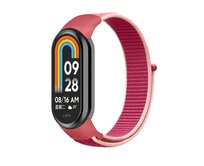 Náhradní náramek SportNylon Mi band 8 - Červeno-Růžová -