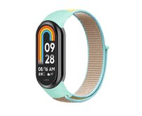 Náhradní náramek SportNylon Mi band 8 - Tyrkysovo-Šedo-Žlutá -