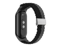 Pletený náramek Mi Band 8 - Černo-Šedá -