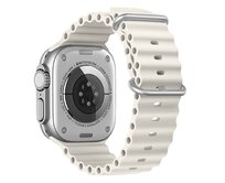 Vroubkovaný řemínek s přezkou pro Apple Watch 38/40/41mm - Slonová Kost - -