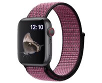 Nylonový řemínek pro Apple Watch 38/40/41mm - Růžovo-Černá - -