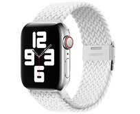 Pletený řemínek pro Apple Watch 38/40/41mm - Bílo-šedý - -