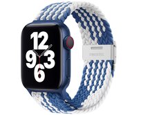 Pletený řemínek pro Apple Watch 38/40/41mm - Modro-bílý - -