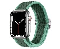 Pletený řemínek se sponou pro Apple Watch 38/40/41mm - Tyrkysovo-zelený - -