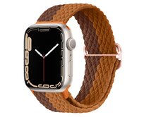 Pletený řemínek se sponou pro Apple Watch 38/40/41mm - Odstíny hnědé - -