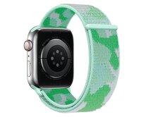 Nylonový řemínek kamufláž pro Apple Watch 42/44/45/49mm - Zelená Kamufláž - -