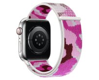 Nylonový řemínek kamufláž pro Apple Watch 38/40/41mm - Fialová kamufláž - -