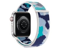 Nylonový řemínek kamufláž pro Apple Watch 38/40/41mm - Modrá Kamufláž - -