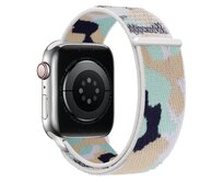 Nylonový řemínek kamufláž pro Apple Watch 38/40/41mm - Béžová kamufláž - -