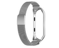 Milánský tah magnetické zapínání Mi Band 3/4 - Stříbrná -