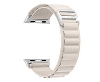 Nylonový řemínek se sponou pro Apple Watch 42/44/45/49mm - - Béžová -