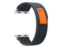 Nylonový řemínek se stahovacím poutkem pro Apple Watch 42/44/45/49mm - Černo-Šedý - -