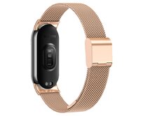 Milánský tah celokovový náhradní náramek Mi band 8 - Růžovo-zlatý -