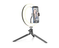 Tripod  Selfie Ring s LED osvětlením pro selfie fotky a videa, černý