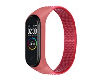 Náhradní náramek Mi band 3/4/5/6/7 SportNylon - Červeno-Oranžová -