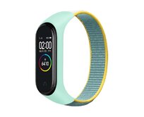 Náhradní náramek Mi band 3/4/5/6/7 SportNylon - Tyrkysovo-Žlutá -