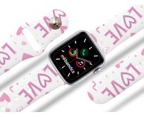 Apple watch řemínek Love - 38/40/41mm, barva pásku bílá