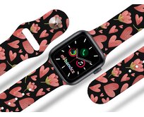 Apple watch řemínek Valentýnský - 38/40/41mm, barva pásku černá