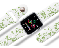 Apple watch řemínek Zelený svět - 38/40/41mm, barva pásku bílá