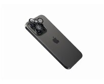 Ochranná skla čoček fotoaparátů  Camera Glass pro Apple iPhone 15 Pro/15 Pro Max, space gray