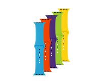 5x set silikonových řemínků  Silicone Strap pro Apple Watch 42/44/45/49mm v různých barvách, variace 4