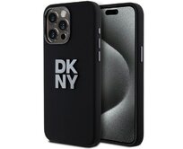 Originální kryt DKNY Liquid Silicone Metal Logo DKHCP15LSMCBSK for Apple iPhone 15 Pro , barva černá