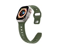 Silikonový vroubkovaný řemínek pro Apple Watch 38/40/41mm - Armádně zelený - -