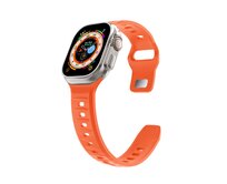 Silikonový vroubkovaný řemínek pro Apple Watch 38/40/41mm - Oranžový - -