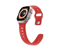 Silikonový vroubkovaný řemínek pro Apple Watch 38/40/41mm - Červený - -