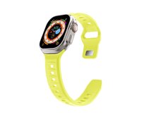 Silikonový vroubkovaný řemínek pro Apple Watch 38/40/41mm - Limetkově zelený - -