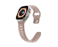 Silikonový vroubkovaný řemínek pro Apple Watch 38/40/41mm - Starorůžový - -