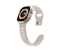 Silikonový vroubkovaný řemínek pro Apple Watch 38/40/41mm - Slonová Kost - -