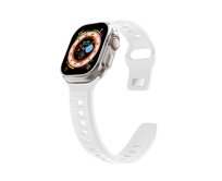 Silikonový vroubkovaný řemínek pro Apple Watch 38/40/41mm - Bílý - -