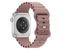 Vroubkovaný řemínek pro Apple Watch 38/40/41mm - Švestkový - -