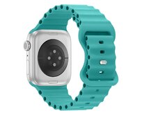 Vroubkovaný řemínek pro Apple Watch 38/40/41mm - Tyrkysový - -