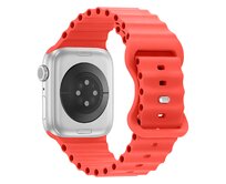 Vroubkovaný řemínek pro Apple Watch 38/40/41mm - Červený - -