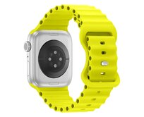 Vroubkovaný řemínek pro Apple Watch 38/40/41mm - Žlutý - -