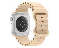 Vroubkovaný řemínek pro Apple Watch 38/40/41mm - Kapučíno - -