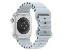 Vroubkovaný řemínek pro Apple Watch 38/40/41mm - Světle šedý - -