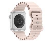 Vroubkovaný řemínek pro Apple Watch 38/40/41mm - Starorůžový - -