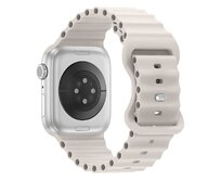 Vroubkovaný řemínek pro Apple Watch 38/40/41mm - Slonová Kost - -