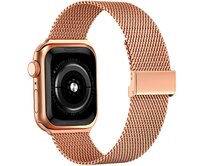 Milánský tah s přezkou pro Apple Watch 38/40/41mm - Růžovo-zlatá - -