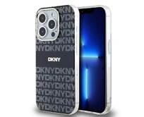 Originální kryt DKNY IML Mono & Stripe MagSafe DKHMP13LHRHSEK for Apple iPhone 13 Pro/13 , barva černá