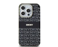 Originální kryt DKNY IML Mono & Stripe MagSafe DKHMP15MHRHSEK for Apple iPhone 15 Plus/14 Plus , barva černá