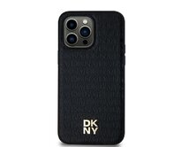 Originální kryt DKNY Leather Pattern Metal Logo MagSafe DKHMS24MPSHRPSK for Samsung Galaxy S24 Plus , barva černá