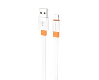 Kabel USB na Lightning Borofone BX89 Union - 2,4A 1 metr bílo-oranžový