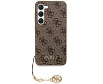 Originální kryt GUESS - hardcase 4G Charms Collection GUHCS24LGF4GBR pro Samsung Galaxy S24 Ultra Brown